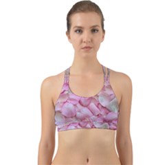 Romantic Pink Rose Petals Floral  Back Web Sports Bra by yoursparklingshop