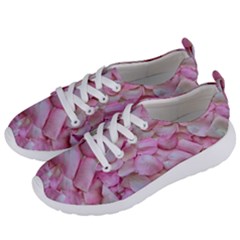 Romantic Pink Rose Petals Floral  Women s Lightweight Sports Shoes by yoursparklingshop