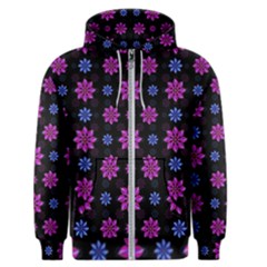 Stylized Dark Floral Pattern Men s Zipper Hoodie by dflcprints