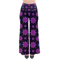 Stylized Dark Floral Pattern So Vintage Palazzo Pants by dflcprints