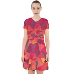 Red Orange Yellow Pink Art Adorable In Chiffon Dress by yoursparklingshop