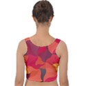 Red Orange Yellow Pink Art Velvet Crop Top View2