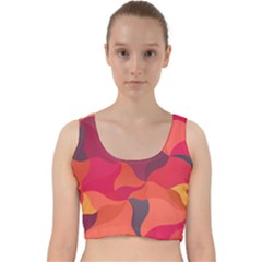 Red Orange Yellow Pink Art Velvet Racer Back Crop Top