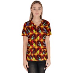 Feathers Scrub Top