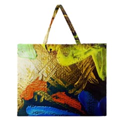 I Wonder 5 Zipper Large Tote Bag by bestdesignintheworld