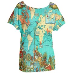 Vintage Map-1 Women s Oversized Tee