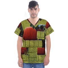 Pumpkins 10 Men s V-neck Scrub Top