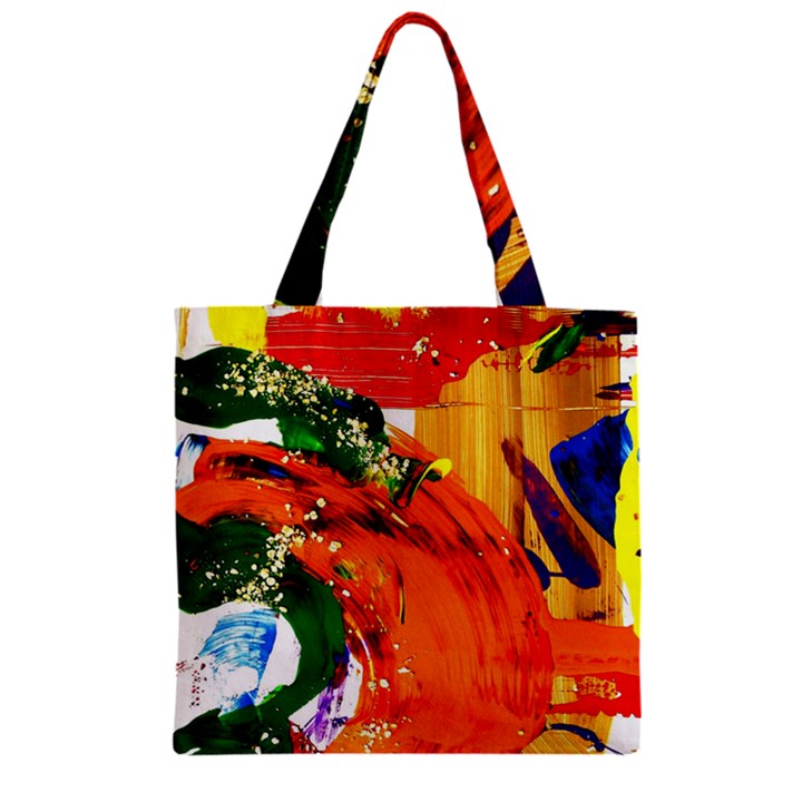 In Mediterrainean Zipper Grocery Tote Bag