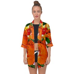 In Mediterrainean Open Front Chiffon Kimono