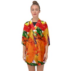 In Mediterrainean Half Sleeve Chiffon Kimono