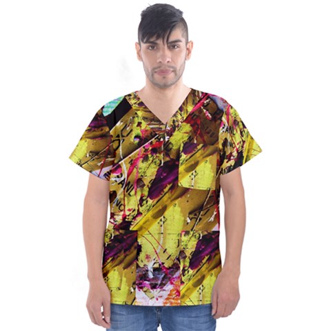 Absurd Theater In And Out 12 Men s V-neck Scrub Top by bestdesignintheworld