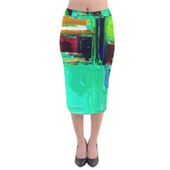 Marakesh 9 Velvet Midi Pencil Skirt by bestdesignintheworld