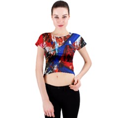 Mixed Feelings 9 Crew Neck Crop Top by bestdesignintheworld