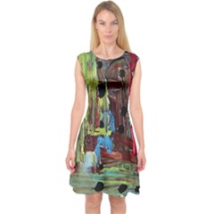 Point Of View 9 Capsleeve Midi Dress by bestdesignintheworld