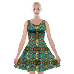 Colorful-29 Velvet Skater Dress by ArtworkByPatrick