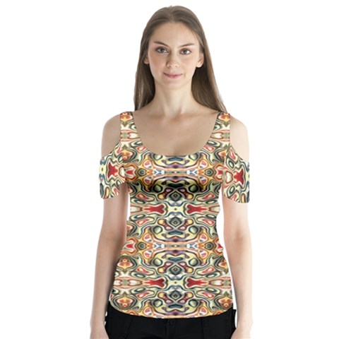 Artwork By Patrick-colorful-31 Butterfly Sleeve Cutout Tee  by ArtworkByPatrick