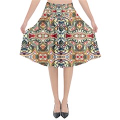 Artwork By Patrick-colorful-31 Flared Midi Skirt by ArtworkByPatrick