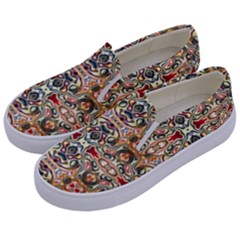 Artwork By Patrick-colorful-31 Kids  Canvas Slip Ons by ArtworkByPatrick