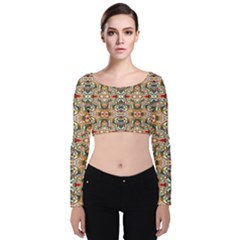 Artwork By Patrick-colorful-31 Velvet Crop Top