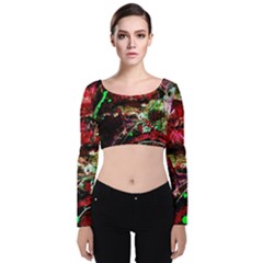 Bloody Coffee 2 Velvet Crop Top