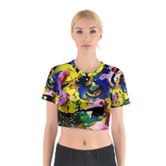 Yellow Roses 2 Cotton Crop Top by bestdesignintheworld