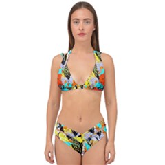 Africa  Kenia Double Strap Halter Bikini Set