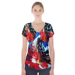 Mixed Feelings 4 Short Sleeve Front Detail Top