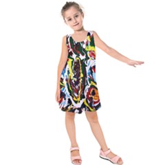 Inposing Butterfly 1 Kids  Sleeveless Dress