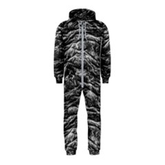 Dark Skin Texture Pattern Hooded Jumpsuit (kids) by dflcprints