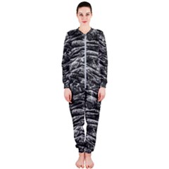 Dark Skin Texture Pattern Onepiece Jumpsuit (ladies)  by dflcprints