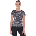 Dark Skin Texture Pattern Short Sleeve Sports Top  View1