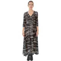 Dark Skin Texture Pattern Button Up Boho Maxi Dress by dflcprints