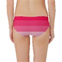 Pink Scarlet Gradient Stripes Pattern Classic Bikini Bottoms View2