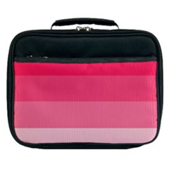 Pink Scarlet Gradient Stripes Pattern Lunch Bag by yoursparklingshop