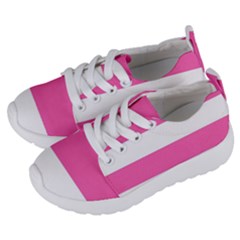 Horizontal Pink White Stripe Pattern Striped Kids  Lightweight Sports Shoes