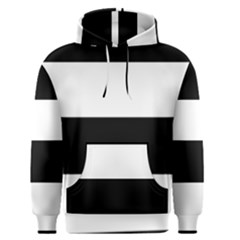 Black And White Striped Pattern Stripes Horizontal Men s Pullover Hoodie by yoursparklingshop