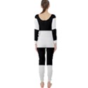 Black And White Striped Pattern Stripes Horizontal Long Sleeve Catsuit View2