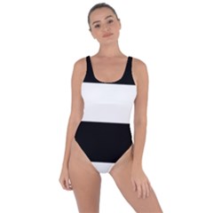 Black And White Striped Pattern Stripes Horizontal Bring Sexy Back Swimsuit by yoursparklingshop