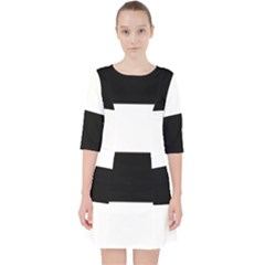 Black And White Striped Pattern Stripes Horizontal Pocket Dress