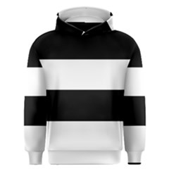 Black And White Striped Pattern Stripes Horizontal Men s Overhead Hoodie