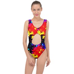 Colorfulpaintsptter Center Cut Out Swimsuit by flipstylezfashionsLLC