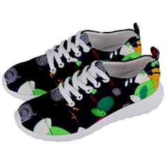 Graffiti On Green And Pink Designs Men s Lightweight Sports Shoes by flipstylezfashionsLLC