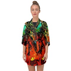 Camping 5 Half Sleeve Chiffon Kimono