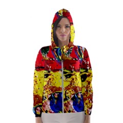 Yellow Roses 3 Hooded Wind Breaker (women)