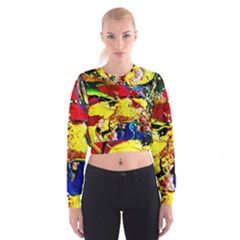 Yellow Roses 3 Cropped Sweatshirt