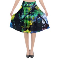 Rumba On A Chad Lake 10 Flared Midi Skirt by bestdesignintheworld