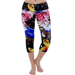 Smashed Butterfly 5 Capri Yoga Leggings by bestdesignintheworld