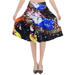 Smashed Butterfly 5 Flared Midi Skirt by bestdesignintheworld