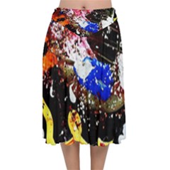 Smashed Butterfly 5 Velvet Flared Midi Skirt by bestdesignintheworld