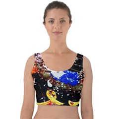 Smashed Butterfly 5 Velvet Crop Top by bestdesignintheworld